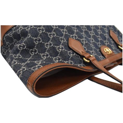 gucci ophidia denim-jacquard tote